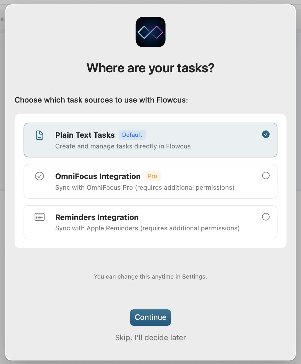 Flowcus welcome page 1