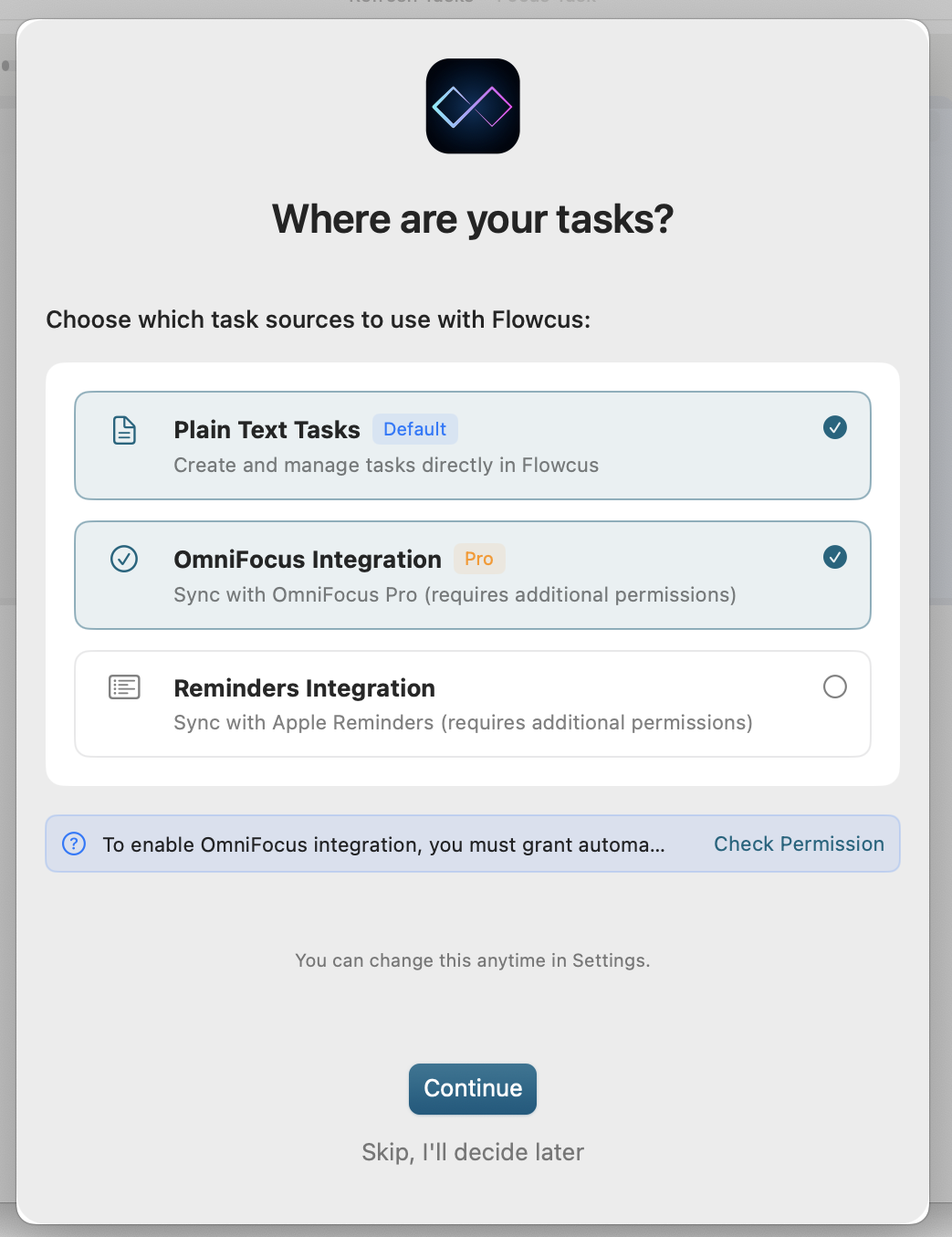 Flowcus welcome page 1