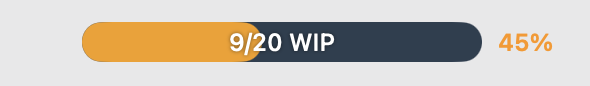 WIP Gauge showing warning zone based on work in progress levels
